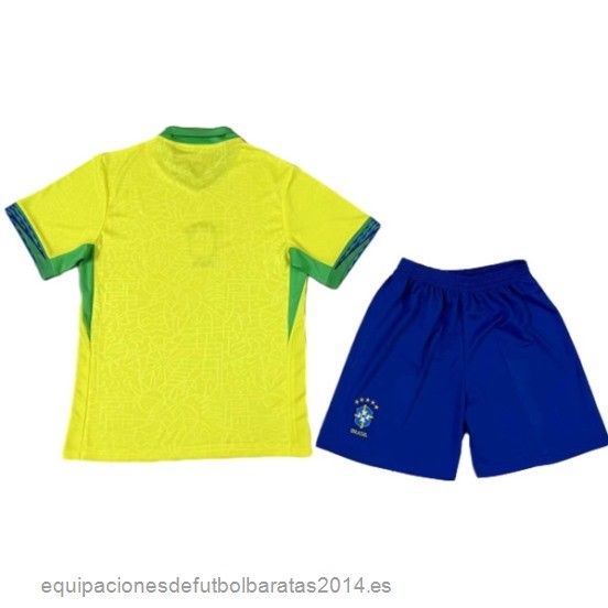 Nuevo 1ª Conjunto De Hombre Brasil 2024 Amarillo Baratas